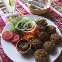 Great falafel plate. at Shanti Shanti in San Pedro La Laguna