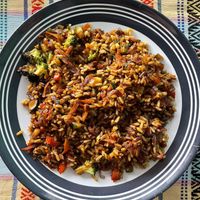 Special rice 50Q  at Shanti Shanti in San Pedro La Laguna