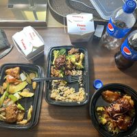 Takeout: Chicken and veggies, beef and broccoli, and General Tso’s chicken  at China Garden  in Rye