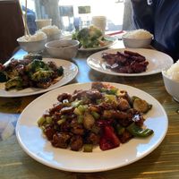 food was pleasantly hot.  at China Garden  in Rye
