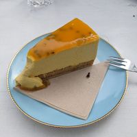 mango passionfruit cake at Einzig in Bad Vilbel