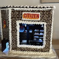 Their gingerbread house!  at Citizen Cafe and Bakery in Saskatoon