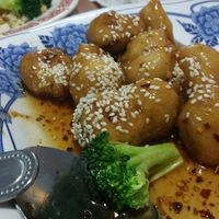 Vegan sesame chicken  at Tsing Tao in Boulder