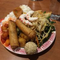 All vegan buffet plate 2/3 at Tsing Tao in Boulder