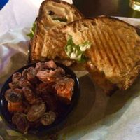Squawker Texas Ranger with chipotle black bean and sweet potato side at The Nile in Mesa
