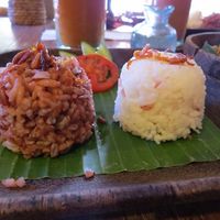 Red and white rice at Atman Kafe in Ubud
