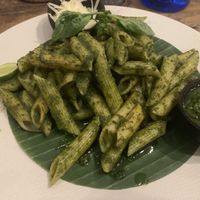 Vegan pesto pasta at Atman Kafe in Ubud