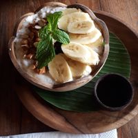 Coconut porridge  at Atman Kafe in Ubud