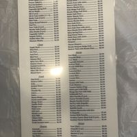 Menu with prices, ask them what’s vegan or cross reference it with the previous menu. at Shri Balaji Bhavan in Houston