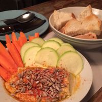 hummus platter at La Bicicleta in Cordoba