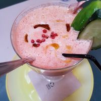 Gazpacho vegano at La Bicicleta in Cordoba