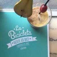 Grape, pear and lime juice  at La Bicicleta in Cordoba