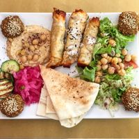 Falafel plate at Mr Falafel in Maribor