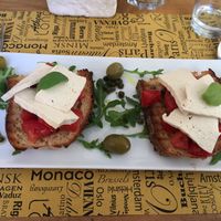 Tofu crostini  at La Barrique in Lecce