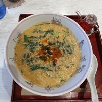 Spicy Ramen with chhilli sauce  at Merrymomo in Osaka