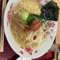 Morning vegan ramen warm and delicious for a cold morning   at Merrymomo in Osaka