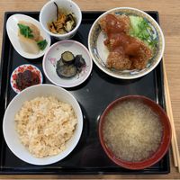 Lunch plate of the day - delicious flavours at Merrymomo in Osaka