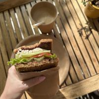 Tofu sandwich, very nice   at Living Nature in Varna