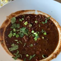 Black bean soup without the lime crema. at Paladar Latin Kitchen in Woodmere