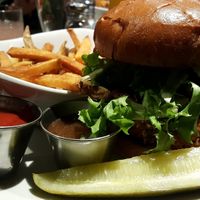 Veggie burger and fries at Sweet Melissa in Rocky River