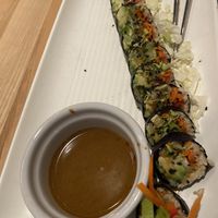 Raw seaweed sushi roll  at Rawtopia Living Cuisine and Beyond in Millcreek
