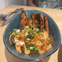 Chili “Cheese” fries 😍  at Rawtopia Living Cuisine and Beyond in Millcreek