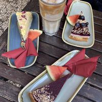 All those lovely vegan cakes! at Die Pause in Marburg