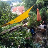 outside garden at Die Pause in Marburg
