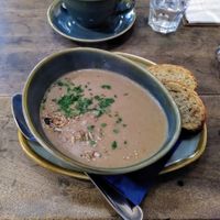 Maronensuppe (täglich wechselnde Tagessuppe). Anständige Portionsgröße at Die Pause in Marburg