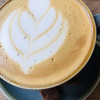 Oat milk coffee at Die Pause in Marburg