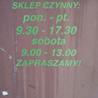 Opening hours:
Monday - Friday 9:30 - 17:30
Saturday 9:00 - 13:00

Closed on Sundays. at Zdrowa Zywnosc in Suwalki