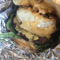 Skyscraper burger  at Blossom du Jour - Upper West Side in New York City