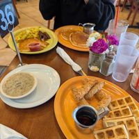 Combo breakfast, chicken & waffles with gravy at Lovin' Spoonfuls in Tucson