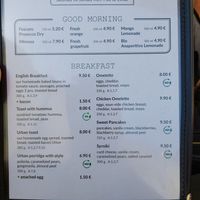 Breakfast Menu - vegan options market with VG at Urban Bistro in Bratislava