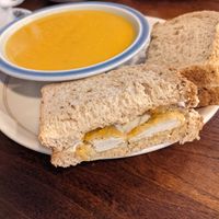 Chkn sandwich and soup at The Little Potting Shed Cafe in Oban