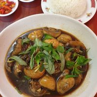 Braised pepper mushroom at Bo De Trai in Footscray