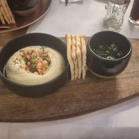 Hummus with pita and tabbouleh at Irish Pub in Constanta