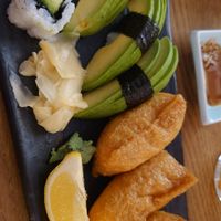 Vegan sushi set at Matcha Komachi in Vienna