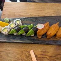 Vegan sushi set at Matcha Komachi in Vienna