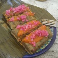 Tamale assortment (2) at Suculenta in Tulum