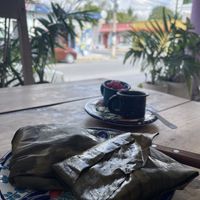 Tamales and people watching!  at Suculenta in Tulum