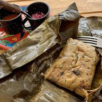 Bean tamale appetizer  at Suculenta in Tulum