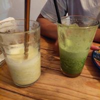 Juices, we were to greedy to take the picture first 🙊 at Suculenta in Tulum