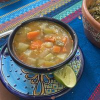 Vegetable Soup  at Suculenta in Tulum