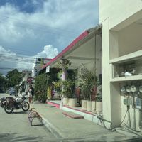 Front of restaurant   at Suculenta in Tulum