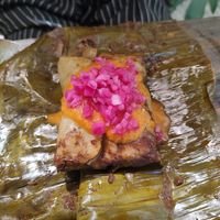 Tamale mole at Suculenta in Tulum