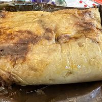 Tamal with mole   at Suculenta in Tulum