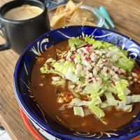 Pozole de champiñones  at Suculenta in Tulum