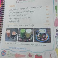 Menu at Suculenta in Tulum