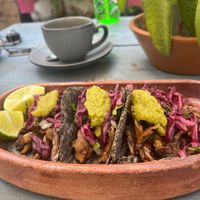 Mushroom tacos  at Suculenta in Tulum